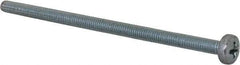 Value Collection - M4x0.70, 80mm Length Under Head Phillips Drive Machine Screw - Pan Head, Grade 4.8 Steel, Zinc-Plated Finish, Without Washer - Americas Industrial Supply