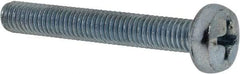 Value Collection - M5x0.80, 35mm Length Under Head Phillips Drive Machine Screw - Pan Head, Grade 4.8 Steel, Zinc-Plated Finish, Without Washer - Americas Industrial Supply