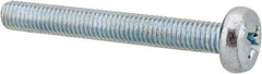 Value Collection - M5x0.80, 40mm Length Under Head Phillips Drive Machine Screw - Pan Head, Grade 4.8 Steel, Zinc-Plated Finish, Without Washer - Americas Industrial Supply