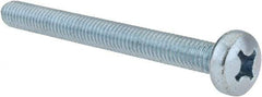 Value Collection - M6x1.00, 60mm Length Under Head Phillips Drive Machine Screw - Pan Head, Grade 4.8 Steel, Zinc-Plated Finish, Without Washer - Americas Industrial Supply