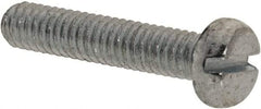 Value Collection - M2.5x0.45, 12mm Length Under Head Slotted Drive Machine Screw - Pan Head, Grade 4.8 Steel, Zinc-Plated Finish, Without Washer - Americas Industrial Supply