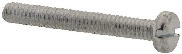 Value Collection - M2x0.40, 16mm Length Under Head Slotted Drive Machine Screw - Pan Head, Grade 4.8 Steel, Zinc-Plated Finish, Without Washer - Americas Industrial Supply