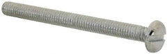 Value Collection - M4x0.70, 45mm Length Under Head Slotted Drive Machine Screw - Pan Head, Grade 4.8 Steel, Zinc-Plated Finish, Without Washer - Americas Industrial Supply