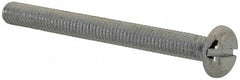 Value Collection - M5x0.80, 50mm Length Under Head Slotted Drive Machine Screw - Pan Head, Grade 4.8 Steel, Zinc-Plated Finish, Without Washer - Americas Industrial Supply