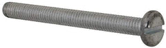 Value Collection - M6x1.00, 60mm Length Under Head Slotted Drive Machine Screw - Pan Head, Grade 4.8 Steel, Zinc-Plated Finish, Without Washer - Americas Industrial Supply