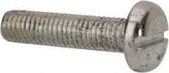 Value Collection - M8x1.25, 35mm Length Under Head Slotted Drive Machine Screw - Pan Head, Grade 4.8 Steel, Zinc-Plated Finish, Without Washer - Americas Industrial Supply