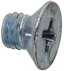 Value Collection - M5x0.80, 6mm OAL Phillips Drive Machine Screw - Flat Head, Grade 4.8 Steel, Zinc-Plated Finish, Without Washer - Americas Industrial Supply