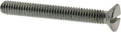 Value Collection - M2.5x0.45, 20mm OAL Slotted Drive Machine Screw - Flat Head, Grade 4.8 Steel, Zinc-Plated Finish, Without Washer - Americas Industrial Supply