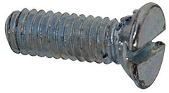 Value Collection - M2.5x0.45, 8mm OAL Slotted Drive Machine Screw - Flat Head, Grade 4.8 Steel, Zinc-Plated Finish, Without Washer - Americas Industrial Supply