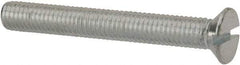Value Collection - M5x0.80, 40mm OAL Slotted Drive Machine Screw - Flat Head, Grade 4.8 Steel, Zinc-Plated Finish, Without Washer - Americas Industrial Supply