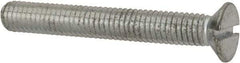 Value Collection - M6x1.00, 45mm OAL Slotted Drive Machine Screw - Flat Head, Grade 4.8 Steel, Zinc-Plated Finish, Without Washer - Americas Industrial Supply