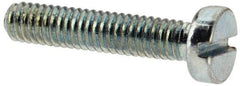 Value Collection - M2.5x0.45, 12mm Length Under Head Slotted Drive Machine Screw - Cheese Head, Grade 4.8 Steel, Zinc-Plated Finish, Without Washer - Americas Industrial Supply