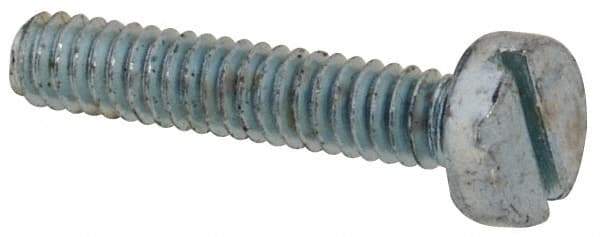 Value Collection - M2x0.40, 10mm Length Under Head Slotted Drive Machine Screw - Cheese Head, Grade 4.8 Steel, Zinc-Plated Finish, Without Washer - Americas Industrial Supply