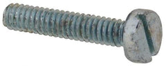 Value Collection - M2x0.40, 10mm Length Under Head Slotted Drive Machine Screw - Cheese Head, Grade 4.8 Steel, Zinc-Plated Finish, Without Washer - Americas Industrial Supply
