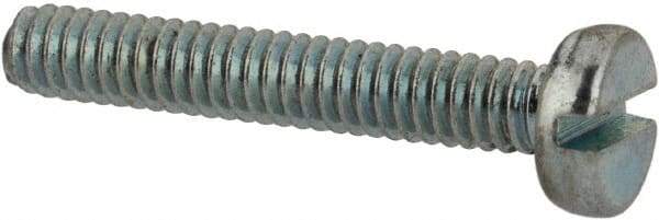 Value Collection - M2x0.40, 12mm Length Under Head Slotted Drive Machine Screw - Cheese Head, Grade 4.8 Steel, Zinc-Plated Finish, Without Washer - Americas Industrial Supply