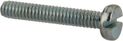 Value Collection - M2x0.40, 12mm Length Under Head Slotted Drive Machine Screw - Cheese Head, Grade 4.8 Steel, Zinc-Plated Finish, Without Washer - Americas Industrial Supply