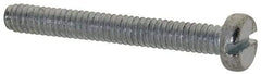 Value Collection - M2x0.40, 16mm Length Under Head Slotted Drive Machine Screw - Cheese Head, Grade 4.8 Steel, Zinc-Plated Finish, Without Washer - Americas Industrial Supply