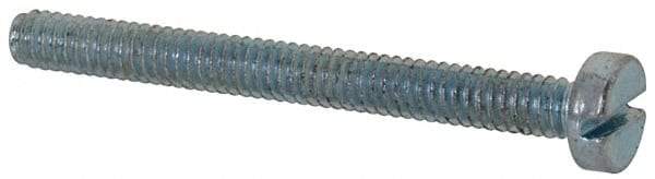 Value Collection - M2x0.50, 20mm Length Under Head Slotted Drive Machine Screw - Cheese Head, Grade 4.8 Steel, Zinc-Plated Finish, Without Washer - Americas Industrial Supply