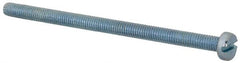 Value Collection - M3x0.50, 50mm Length Under Head Slotted Drive Machine Screw - Cheese Head, Grade 4.8 Steel, Zinc-Plated Finish, Without Washer - Americas Industrial Supply