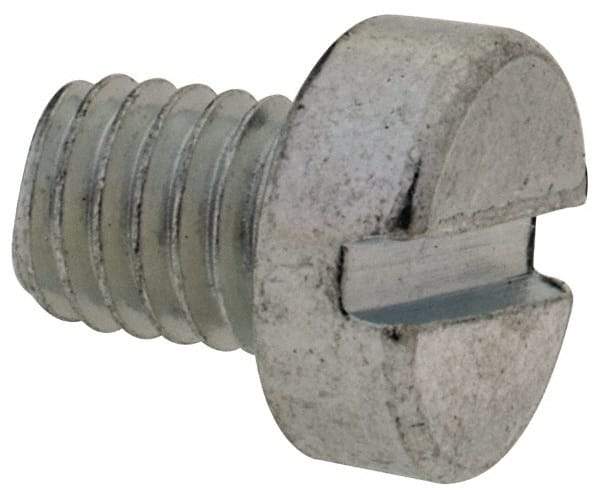 Value Collection - M5x0.80, 6mm Length Under Head Slotted Drive Machine Screw - Cheese Head, Grade 4.8 Steel, Zinc-Plated Finish, Without Washer - Americas Industrial Supply