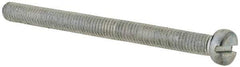 Value Collection - M5x0.80, 60mm Length Under Head Slotted Drive Machine Screw - Cheese Head, Grade 4.8 Steel, Zinc-Plated Finish, Without Washer - Americas Industrial Supply