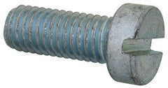 Value Collection - M8x1.25, 20mm Length Under Head Slotted Drive Machine Screw - Cheese Head, Grade 4.8 Steel, Zinc-Plated Finish, Without Washer - Americas Industrial Supply