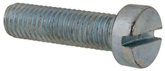 Value Collection - M8x1.25, 30mm Length Under Head Slotted Drive Machine Screw - Cheese Head, Grade 4.8 Steel, Zinc-Plated Finish, Without Washer - Americas Industrial Supply