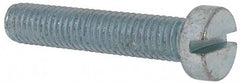 Value Collection - M8x1.25, 40mm Length Under Head Slotted Drive Machine Screw - Cheese Head, Grade 4.8 Steel, Zinc-Plated Finish, Without Washer - Americas Industrial Supply