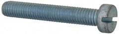 Value Collection - M8x1.25, 50mm Length Under Head Slotted Drive Machine Screw - Cheese Head, Grade 4.8 Steel, Zinc-Plated Finish, Without Washer - Americas Industrial Supply
