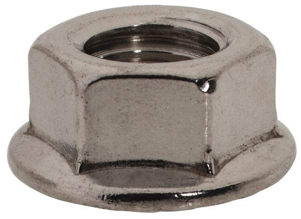 Value Collection - 3/8-24, 3/4" Flange Diam, Serrated Flange Nut - Grade 18-8 Stainless Steel, Uncoated Finish, 0.347" Flange Height - Americas Industrial Supply