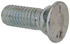 Value Collection - 7/16-14 UNC, 1-1/4" OAL, Steel Plow Bolt - Zinc-Plated Finish, Grade 5 - Americas Industrial Supply