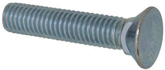 Value Collection - 7/16-14 UNC, 2-1/4" OAL, Steel Plow Bolt - Zinc-Plated Finish, Grade 5 - Americas Industrial Supply