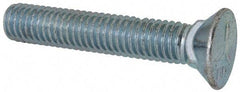 Value Collection - 7/16-14 UNC, 2-1/2" OAL, Steel Plow Bolt - Zinc-Plated Finish, Grade 5 - Americas Industrial Supply