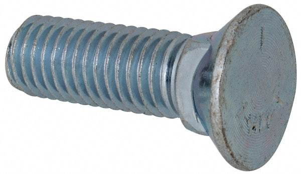 Value Collection - 5/8-11 UNC, 2" OAL, Steel Plow Bolt - Zinc-Plated Finish, Grade 5 - Americas Industrial Supply