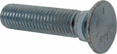 Value Collection - 5/8-11 UNC, 2-3/4" OAL, Steel Plow Bolt - Zinc-Plated Finish, Grade 5 - Americas Industrial Supply