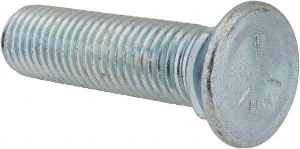 Value Collection - 3/4-10 UNC, 3" OAL, Steel Plow Bolt - Zinc-Plated Finish, Grade 5 - Americas Industrial Supply