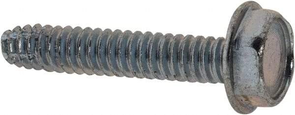 Value Collection - #6-32 UNC Thread, 3/4" Length Under Head, Hex Drive Steel Thread Cutting Screw - Hex Head, Grade 2, Point Type F, Zinc-Plated Finish - Americas Industrial Supply