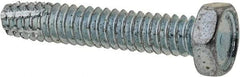 Value Collection - #10-24 UNC Thread, 1" Length Under Head, Hex Drive Steel Thread Cutting Screw - Hex Head, Grade 2, Point Type F, Zinc-Plated Finish - Americas Industrial Supply
