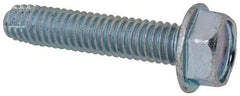 Value Collection - 5/16-18 UNC Thread, 1-1/2" Length Under Head, Hex Drive Steel Thread Cutting Screw - Hex Head, Grade 2, Point Type F, Zinc-Plated Finish - Americas Industrial Supply