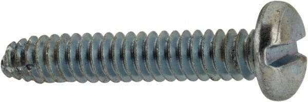 Value Collection - #4-40 UNC Thread, 5/8" Length Under Head, Slotted Drive Steel Thread Cutting Screw - Pan Head, Grade 2, Point Type F, Zinc-Plated Finish - Americas Industrial Supply