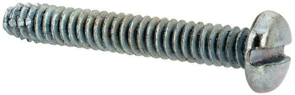 Value Collection - #4-40 UNC Thread, 3/4" Length Under Head, Slotted Drive Steel Thread Cutting Screw - Pan Head, Grade 2, Point Type F, Zinc-Plated Finish - Americas Industrial Supply