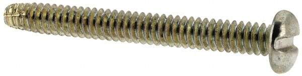 Value Collection - #4-40 UNC Thread, 1" Length Under Head, Slotted Drive Steel Thread Cutting Screw - Pan Head, Grade 2, Point Type F, Zinc-Plated Finish - Americas Industrial Supply