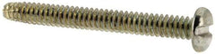 Value Collection - #4-40 UNC Thread, 1" Length Under Head, Slotted Drive Steel Thread Cutting Screw - Pan Head, Grade 2, Point Type F, Zinc-Plated Finish - Americas Industrial Supply