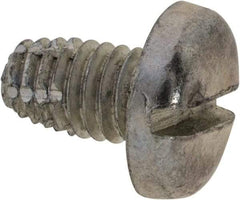 Value Collection - #10-32 UNF Thread, 5/16" Length Under Head, Slotted Drive Steel Thread Cutting Screw - Pan Head, Grade 2, Point Type F, Zinc-Plated Finish - Americas Industrial Supply