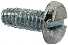 Value Collection - 1/4-20 UNC Thread, 5/8" Length Under Head, Slotted Drive Steel Thread Cutting Screw - Pan Head, Grade 2, Point Type F, Zinc-Plated Finish - Americas Industrial Supply