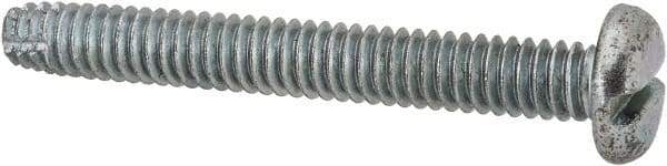 Value Collection - 1/4-20 UNC Thread, 2" Length Under Head, Slotted Drive Steel Thread Cutting Screw - Pan Head, Grade 2, Point Type F, Zinc-Plated Finish - Americas Industrial Supply