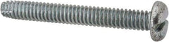 Value Collection - 1/4-20 UNC Thread, 2" Length Under Head, Slotted Drive Steel Thread Cutting Screw - Pan Head, Grade 2, Point Type F, Zinc-Plated Finish - Americas Industrial Supply