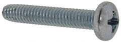 Value Collection - #8-32 UNC Thread, 1" Length Under Head, Phillips Drive Steel Thread Cutting Screw - Pan Head, Grade 2, Point Type F, Zinc-Plated Finish - Americas Industrial Supply