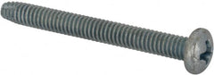 Value Collection - #8-32 UNC Thread, 1-1/2" Length Under Head, Phillips Drive Steel Thread Cutting Screw - Pan Head, Grade 2, Point Type F, Zinc-Plated Finish - Americas Industrial Supply