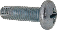 Value Collection - #10-32 UNF Thread, 5/8" Length Under Head, Phillips Drive Steel Thread Cutting Screw - Pan Head, Grade 2, Point Type F, Zinc-Plated Finish - Americas Industrial Supply